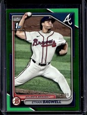 2024 Bowman Draft Ethan Bagwell Green 1st Prospect #/99 Braves