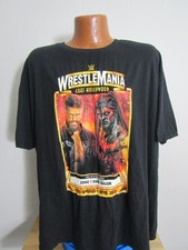WWE Men's 3XL Wrestlemania Goes Hollywood 2023 Black Wrestling T-Shirt!