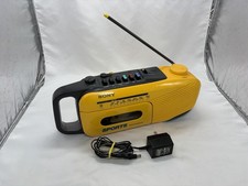 Sony CFM-101 Sports Boombox Yellow AM FM Radio Only Works Please Read