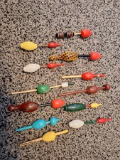 12 Wooden Unique Bobbers Floats
