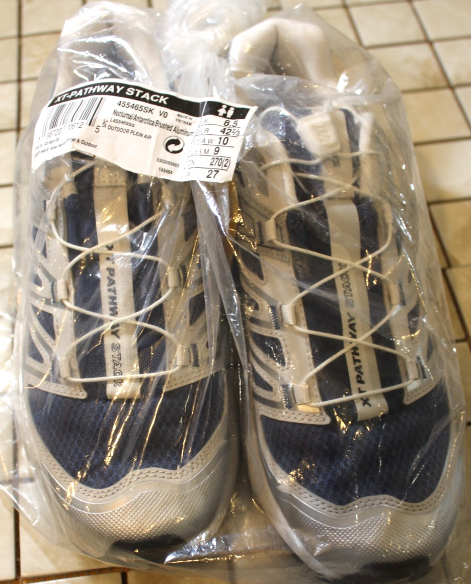 SALOMON  XT-PATHWAY STACK  UNISEX SIZE  9 M MEN  IN BLUE/WHITE/SILVER 455465S image 2