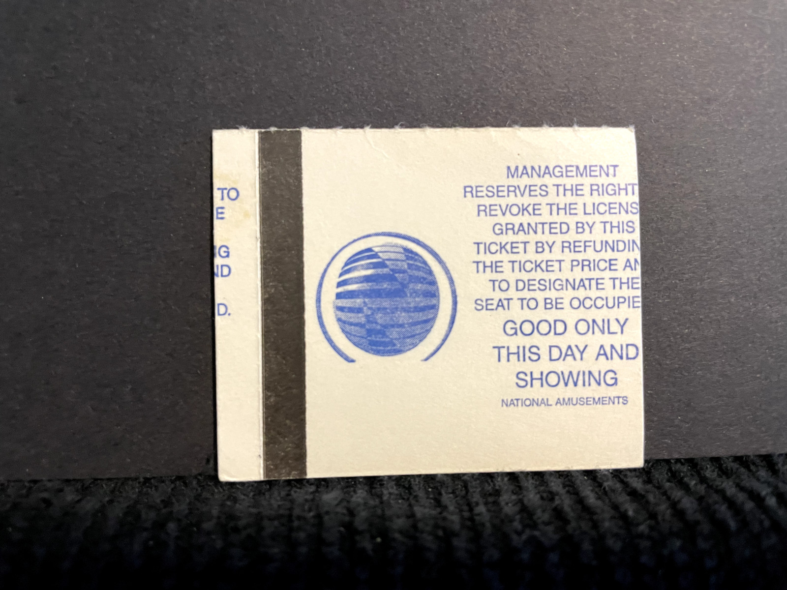 Vintage Movie Ticket Stub Underworld