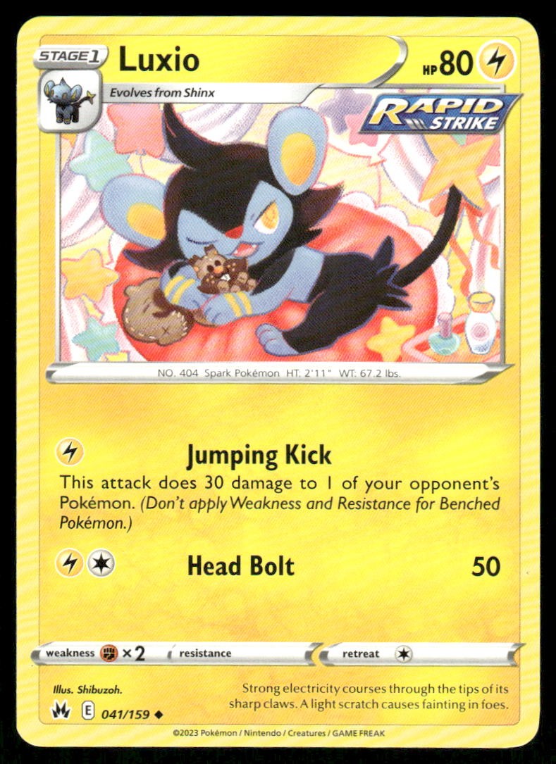 Luxio (41) SWSH: Crown Zenith [041/159] Uncommon NM Pokemon