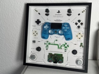 Sony PS4 DualShock 4 Teardown Frame Kunstwerk Wandbild Gaming Geschenk Nerd