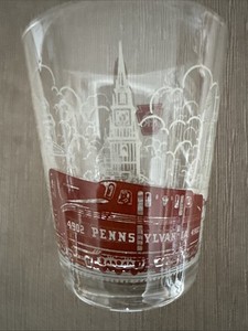 Vintage Pennsylvania Railroad PRR Whiskey Rock Glass Engine 4902 Man Cave 4.5"