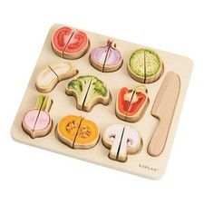 Kaplan Early Learning Wooden Slice  Match Vegetable Puzzle