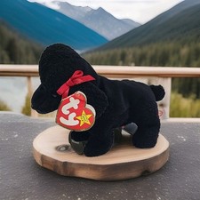 Ty Beanie Babies Gigi Black Dog Date Of Birth April 7, 1997 Tush Tag Error