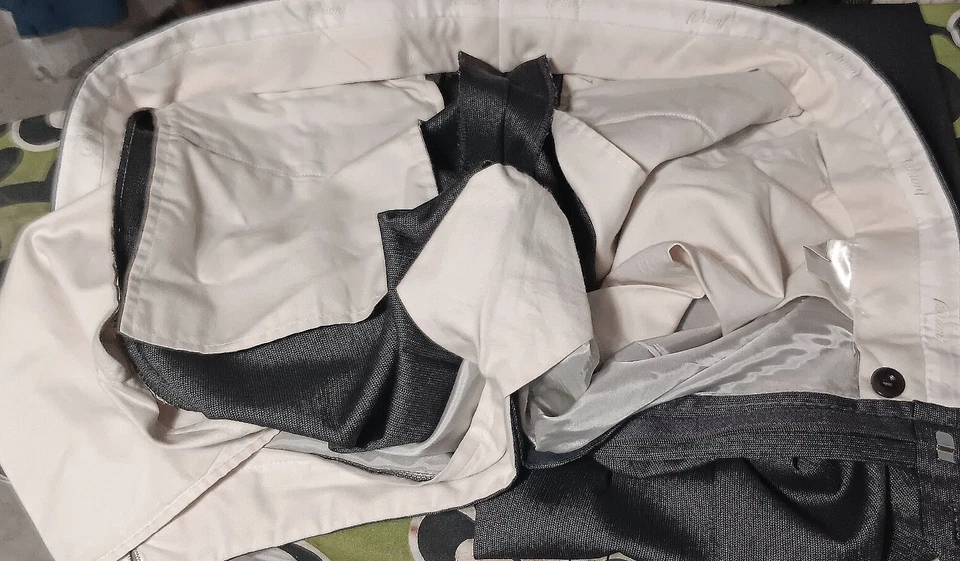 Brioni Pants Made in Italy 38X29  Lightweight Solid Blue/Gray - Image 3 of 4