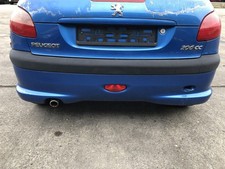 Peugeot 206CC Typ 2D Stoßfänger hinten Heckschürze KMF Poseidon Blau Metallic