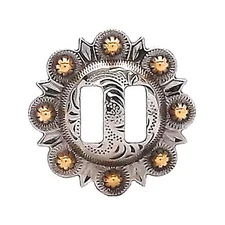 Berry Slotted Concho Silver with Rose Gold 1" 7862-NGS