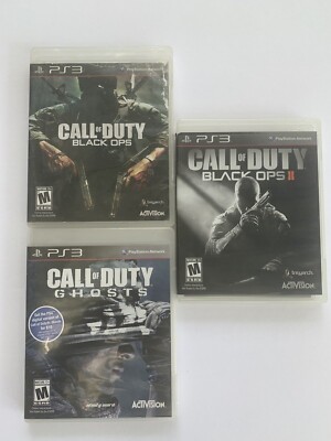 PS3 Games Call of Duty Black Ops, Call of Duty Black Ops II, Call of Duty Ghosts