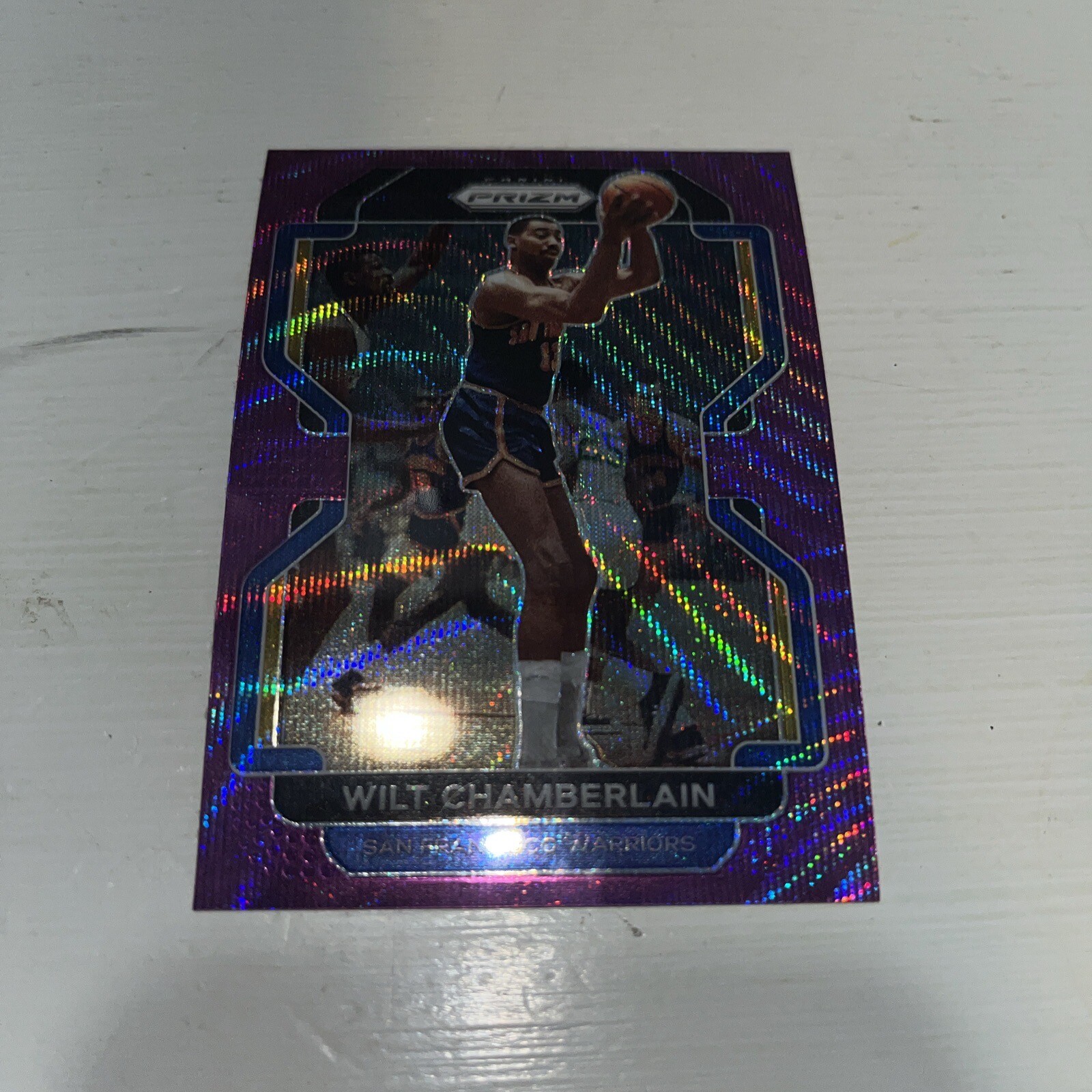 2021-22 Prizm Purple Ice Wilt Chamberlain Warriors #260