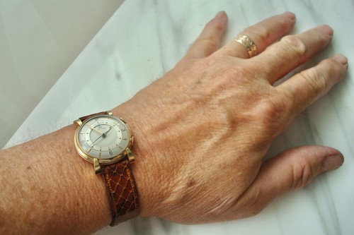 Vintage WRIST ALARM Vacheron & Constantin LeCoultre 10K Gold-Filled WATCH w/BOX - Picture 2 of 24