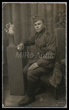 Photo, WW2, studio portrait, handsome young soldier, 5026-1255
