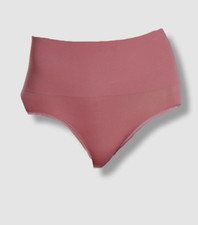  25 Yummie Women's Pink Solid High Waist Seamlessly Shaped Brief Size Medium
