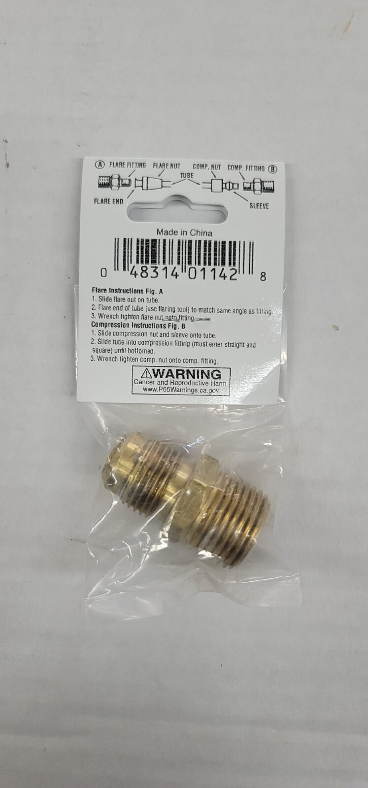 QTY/1 #48 Flare to Male Pipe Adapter - Thrifco Plumbing