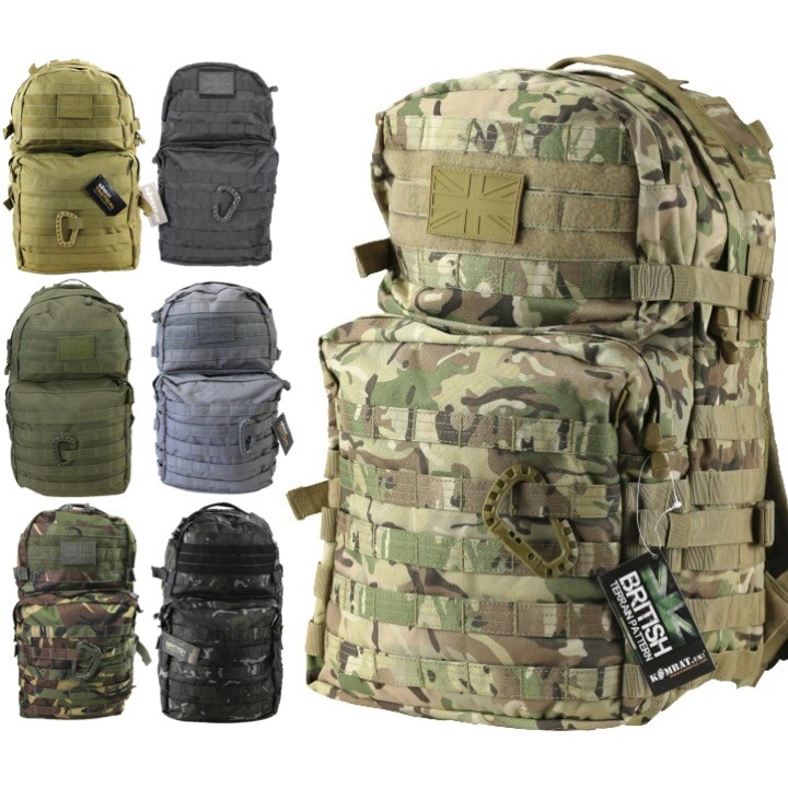 Molle Assault Backpack Kombat Daysack ARMY 40 LITRE RUCKSACK