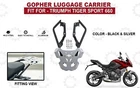 Fit For Triumph Tiger "Sport 660 Gopher Luggage Carrier Black & Silver"
