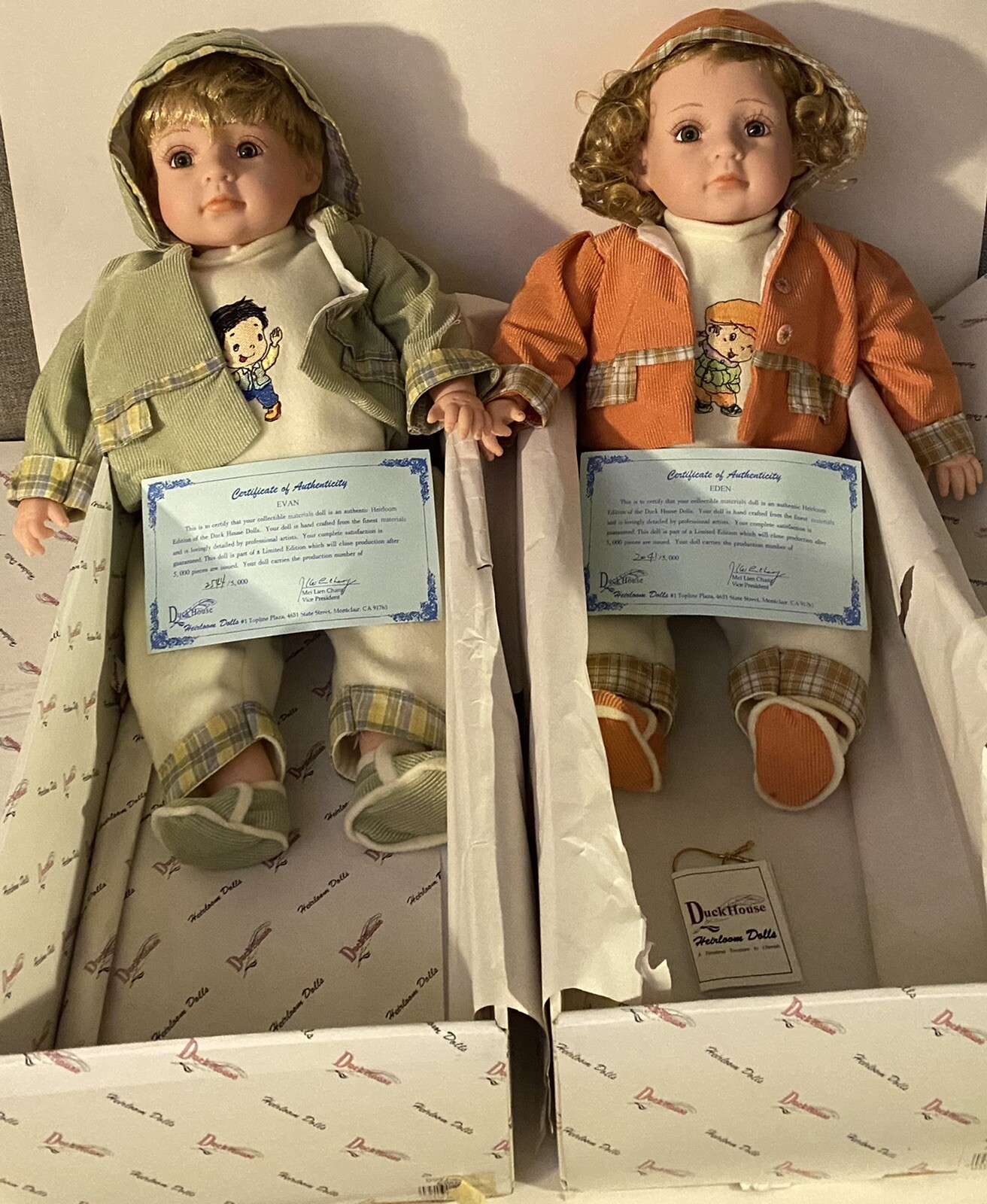 Duck House Heirloom Dolls Limited Edition 5000 Eden Evan 22" With