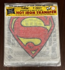 Vintage  SUPERMAN  IRON-ON TRANSFER FOR T SHIRT ROACH -70s- DAY GLO