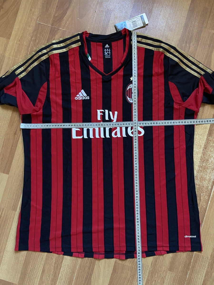 AC MILAN 2013 2014 HOME FOOTBAL SHIRT SOCCER JERSEY ADIDAS G77255