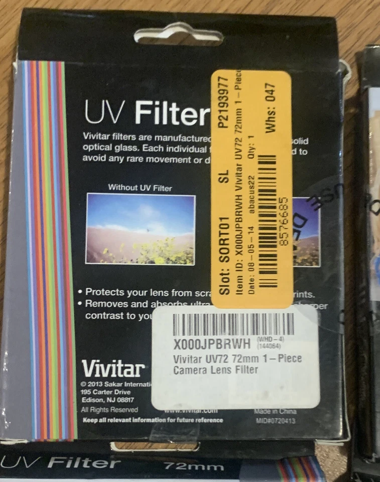 Vivitar UV72 72mm 4-Piece Camera Lens Filter - Image 3 of 4