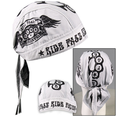 Biker Chopper Kopftuch Bandana Headwrap Ride Fast Forever Schlagring Wings NEU