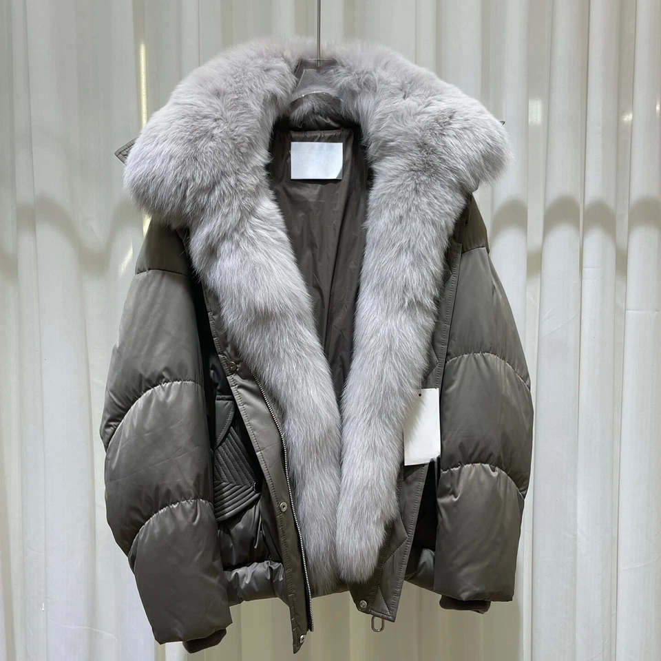 Nueva Chaqueta de Invierno con Cuello de Piel de Visón para Mujer Corta Moda Estilo Chino Chaqueta Foto 4 de 4