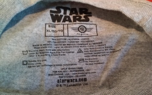 Star Wars Shirt Child Sphero BB8 Droid Force Awakens Character T-shirt Cotton XL - Picture 5 of 5