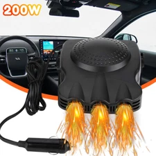 200W Portable Heater Heating Cooling Fan Defroster Demister for Car Truck 12Volt