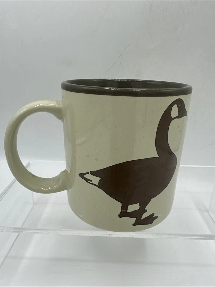 Taza Popurri Press Ganso Coleccionable Marrón Crema De Colección Japón 4" Foto 2 de 4