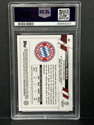 2022-23 Topps Chrome Sapphire UCL Jamal Musiala Image Variation