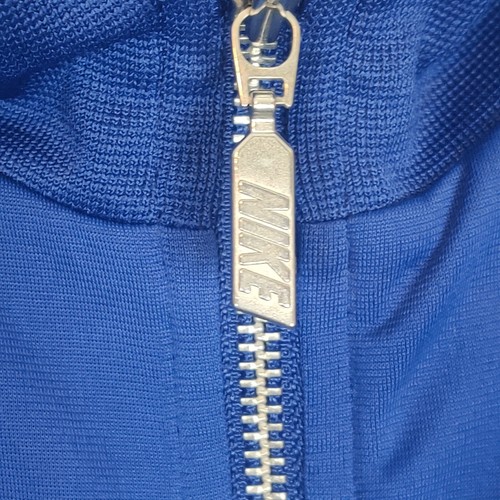 Sudadera vintage Nike con lengüeta plateada para hombre mediana azul liso poliéster - Imagen 5 de 22