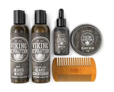 Beard Grooming Unique Kit Men Smoothes Soothes Wash Conditioner Oil Classic Gift