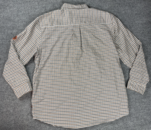 Cat Caterpillar FR Shirt Mens Size 3XL Plaid Brown Black Heavy Weight ARC 2 Work - Picture 10 of 23