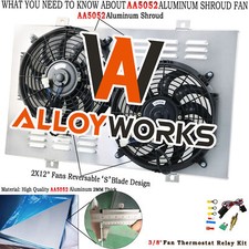 Aluminum Radiator Shroud Fan For Ford Rancheromercury Cougarlincoln Mark V8
