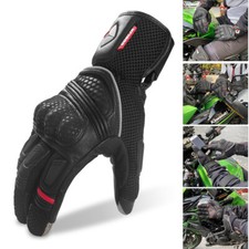 Motorcycle Gloves Hand Protective Goat Leather Racing Gloves Finger Touch Screen