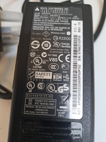 Adaptateur secteur/chargeur de remplacement pour ordinateur portable Sony, Dell.Samsung Toshiba DC 19,5 V - Photo 2/7
