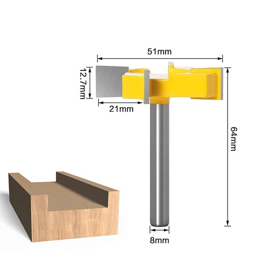 4 Flöten Planfräser Oberfräse Schnittdurchmesser 8mm Schaft Hobelfräser Werkzeug - Bild 5 von 15