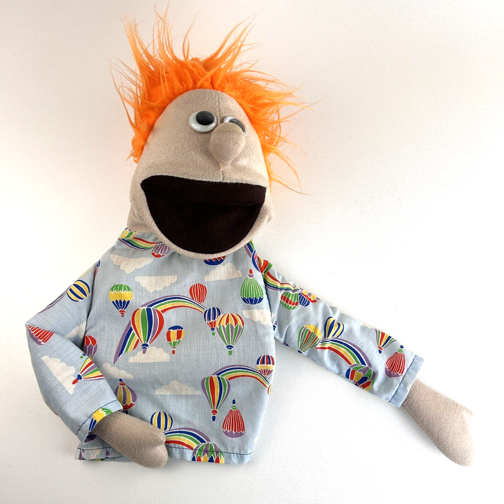 Handmade Unbranded Hand Puppet 15” Half Body Vintage Red Hair Boy Therapy Play