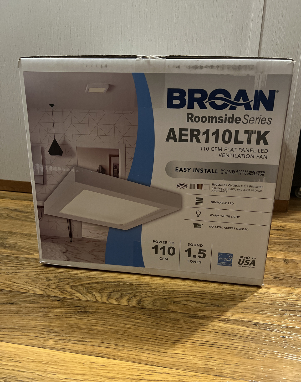 Broan 110 CFM Decorative Bathroom Exhaust Fan with LED u0026amp; Trim Kit  AER110LTK | eBay