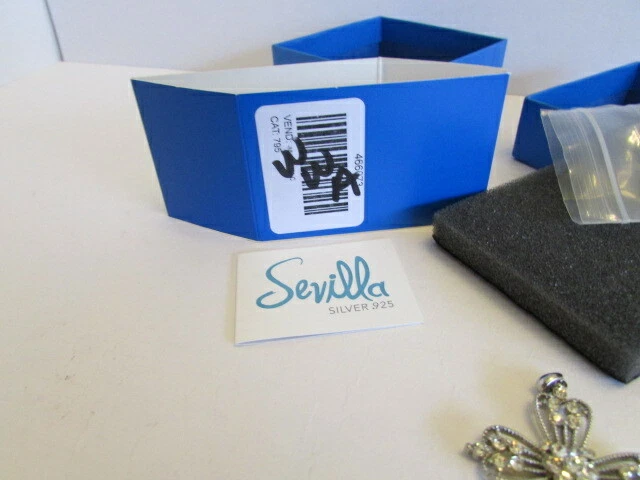 NEW Sevilla Sterling Silver 925 CZS Cross Pendant JB-2-WWA Foto 2 de 4