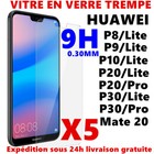 Verre Trempé HUAWEI P8 P9 P10 P20 LITE PRO P30 P40 Film Protection Ecran Vitre