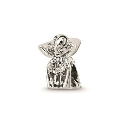 Reflection Beads Sterling Antique Finish 3D Smiling Vampire Bead