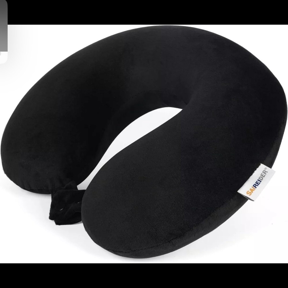 SAIREIDER 100% Pure Memory Foam Travel Neck Pillow for Comfortable Journeys