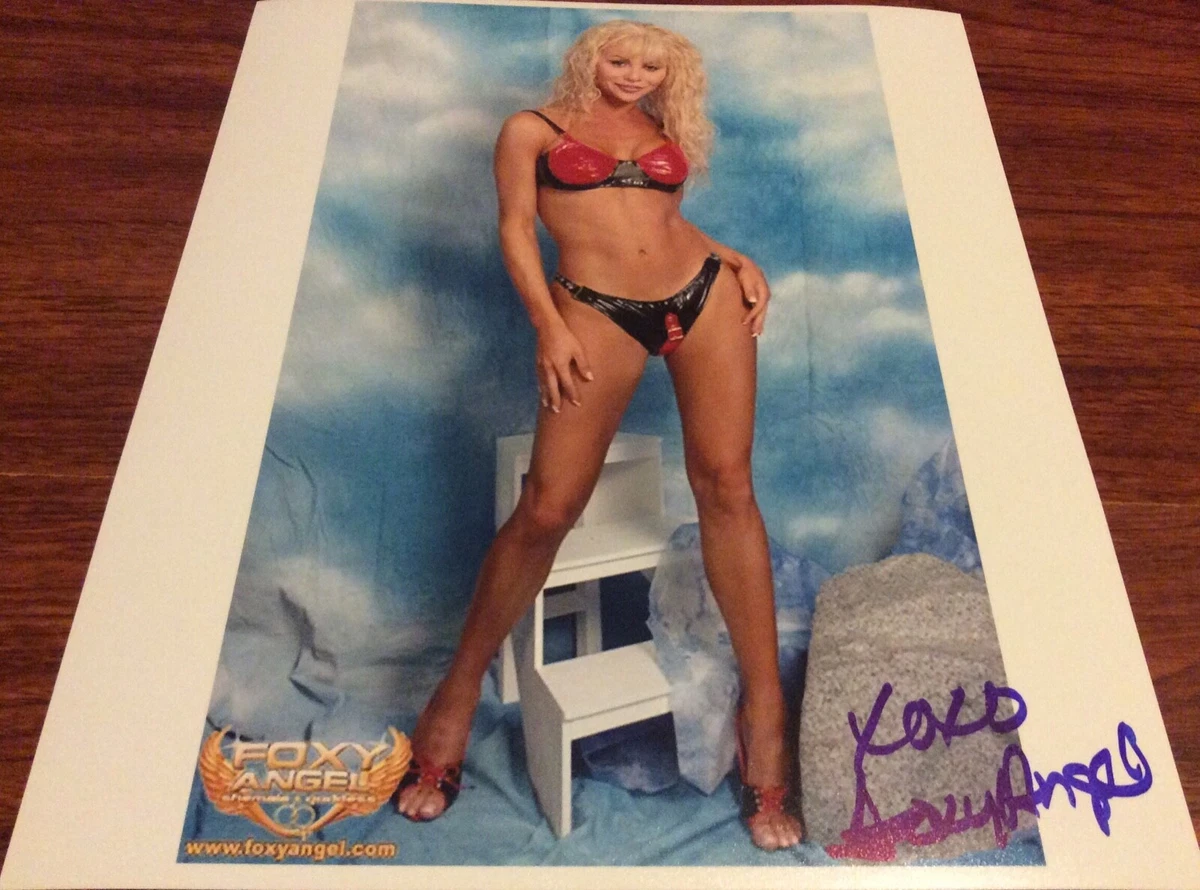 FOXY ANGEL SIGNED ADULT FILM STAR PORN 8X10 PHOTO E SEXY HOT TRANSSEXUAL |  eBay