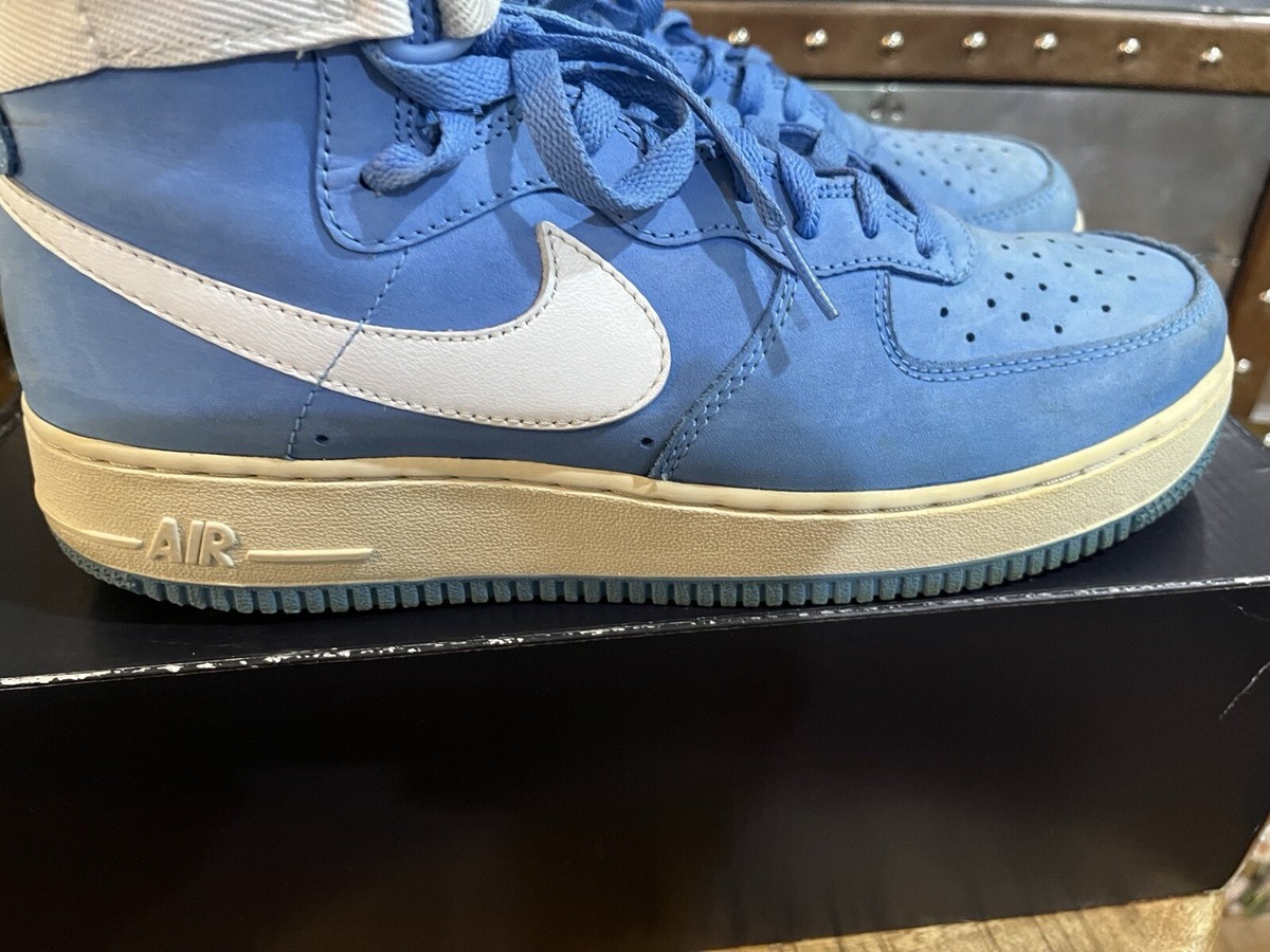 Size 9.5 - Nike Air Force 1 Retro QS High University Blue for sale