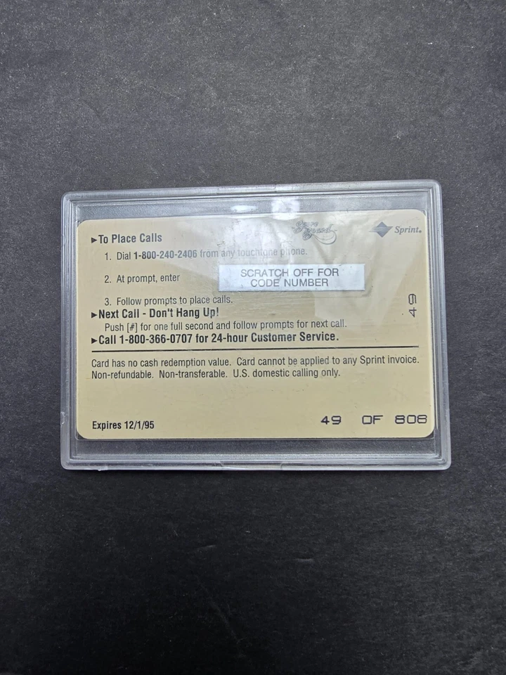 Dale Earnhardt 1995 Classic Assets Twenty Five Dollar Phone Card (577/808) $75 - Image 4 of 4