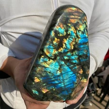 4.9lb Natural Labradorite Gorgeous Feldspar Crystal freeform Specimen Healing