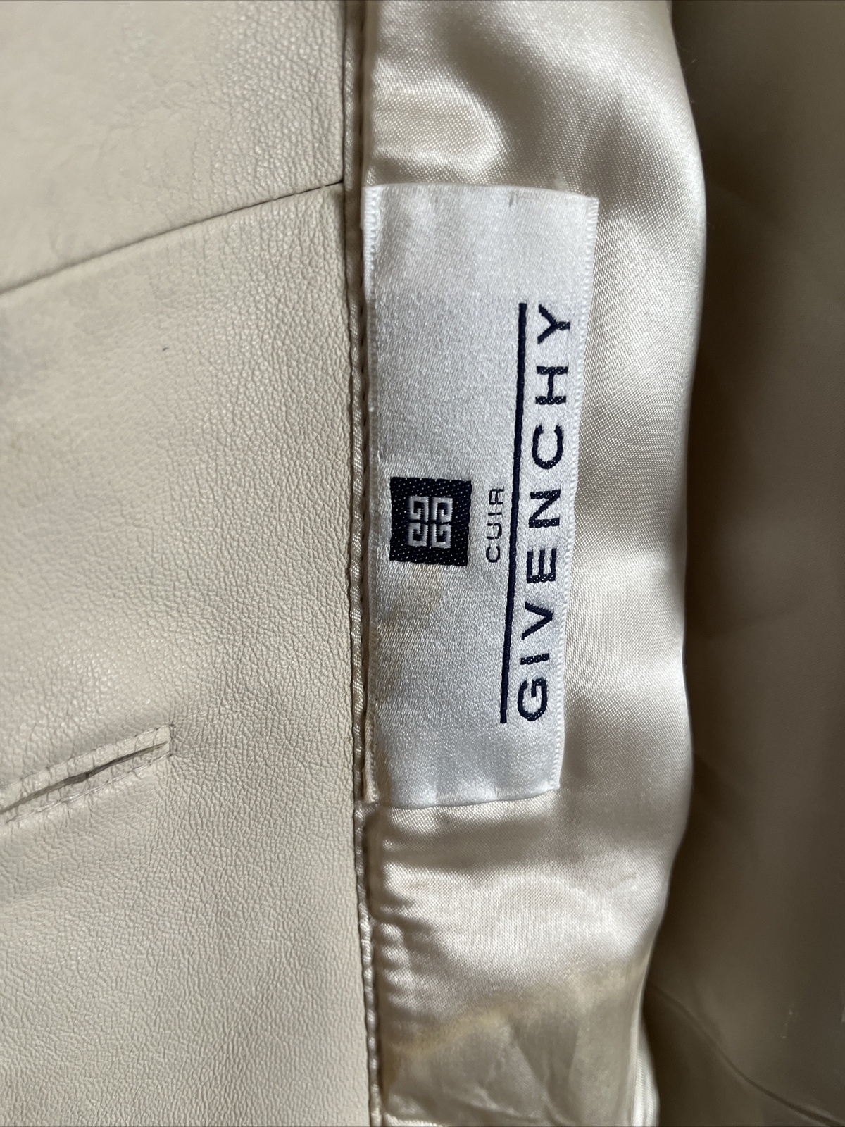 Givenchy Beige Leather Jacket Large - image 4
